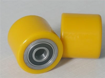 4 black polyurethane wheel